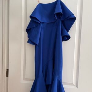 Fame and Partners Royal Blue One-Shoulder Dress